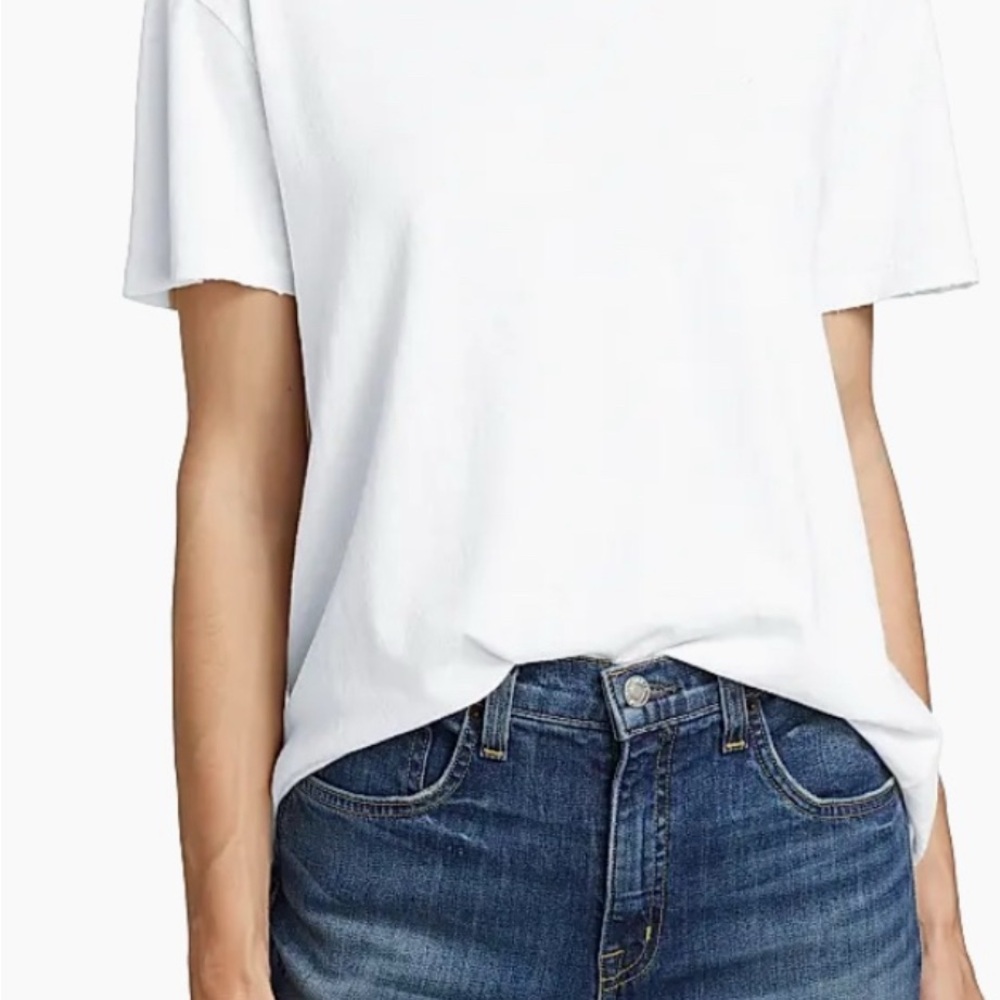 Nili Lotan Brady Cotton White Short Sleeve Tee